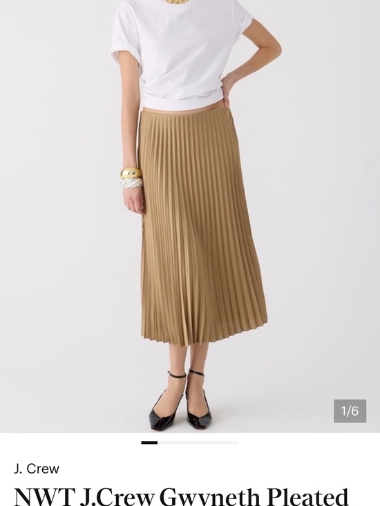J. Crew Dresses & Skirts - J. Crew Pleated A-Line Midi Skirt in Camel Brown